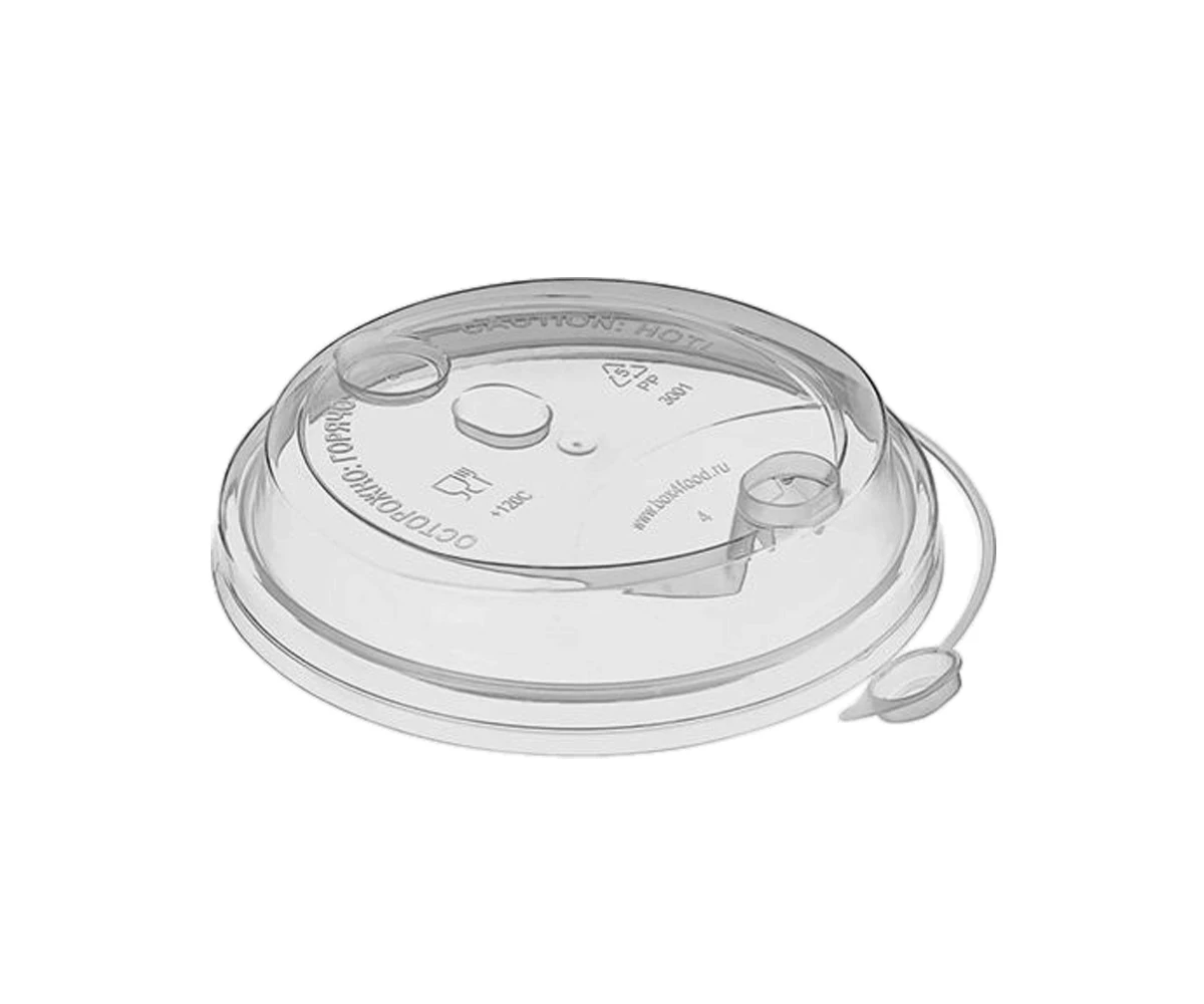 Крышка ПС-80 для бумажного стакана прозрачная с клапаном