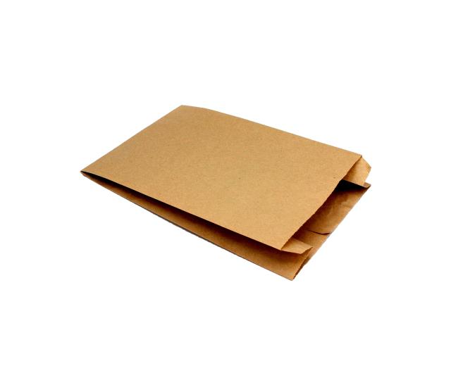 Пакет бумажный 17х7х25см с плоским дном крафт (Оптиком)