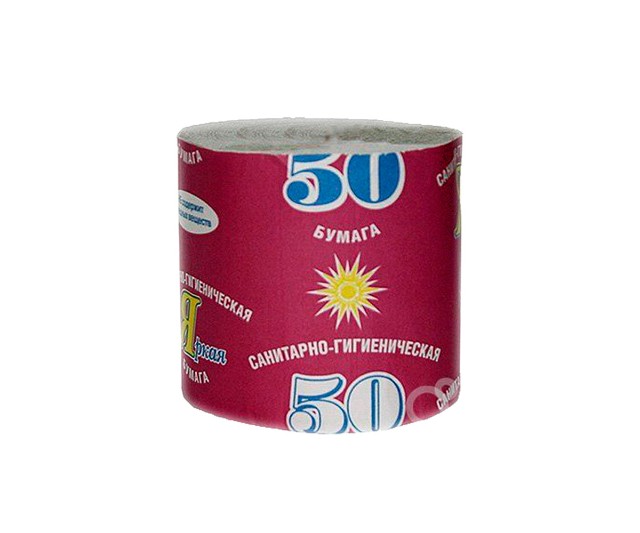 Туалетная бумага "Яркая №50" без втулки однослойная (Оптиком)