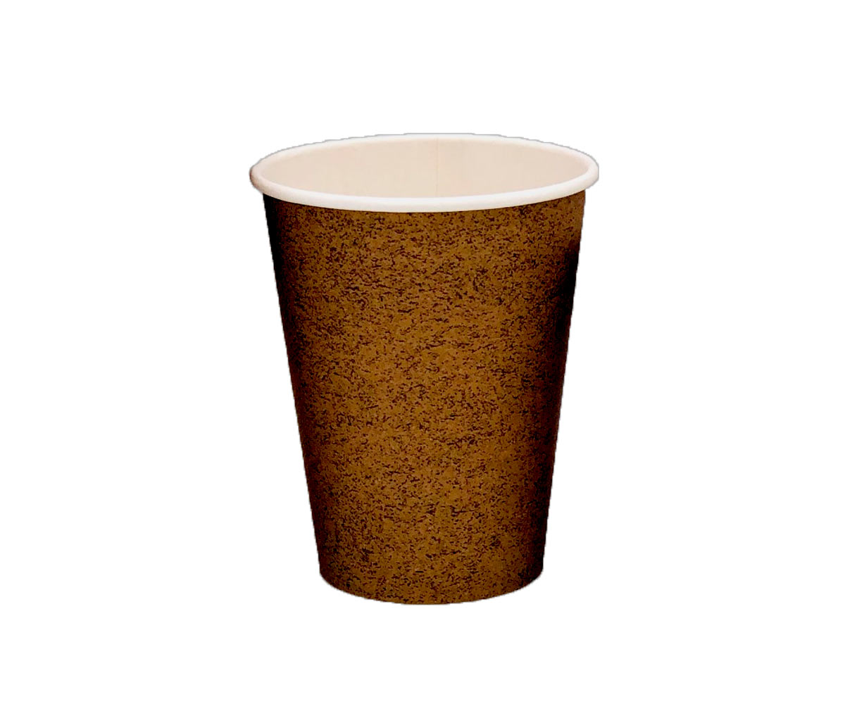 Стакан бумажный "Крафт" 350мл для горячих напитков коричневый 