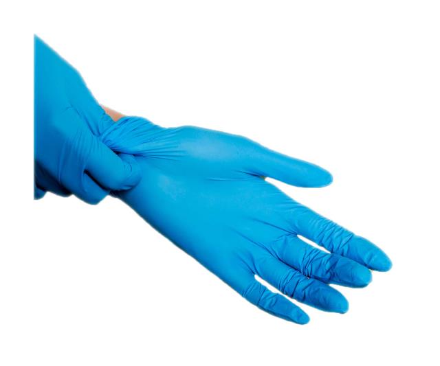 Перчатки нитриловые "Aviora" голубые, черные 