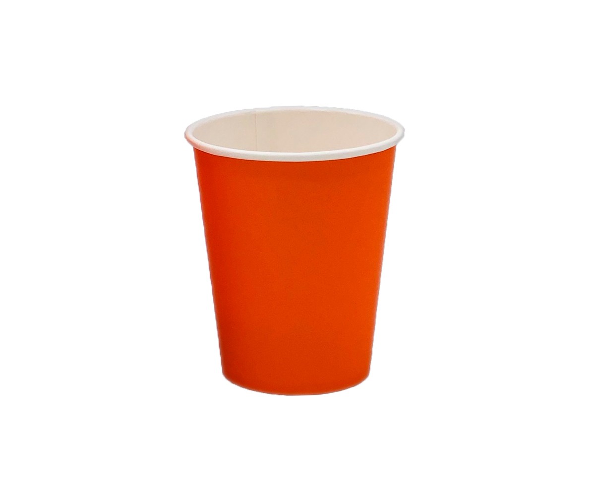 Стакан бумажный "Оранжевый" 250мл для горячих напитков оранжевый 