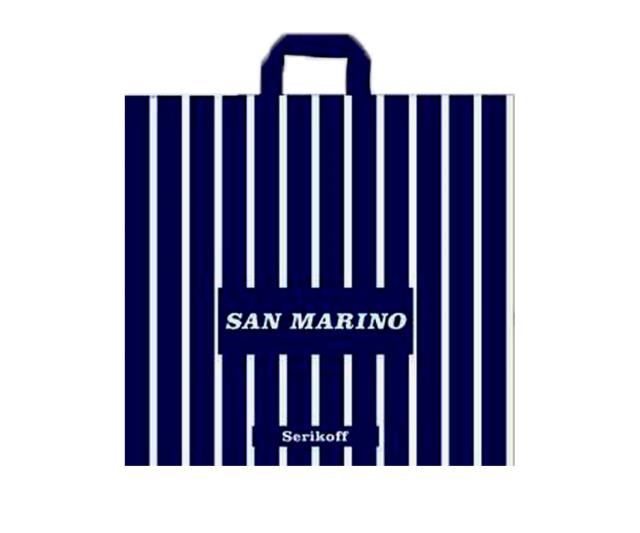 Пакет ПВД "Сан Марино синий Serikoff" 35х43см с петлевыми ручками 