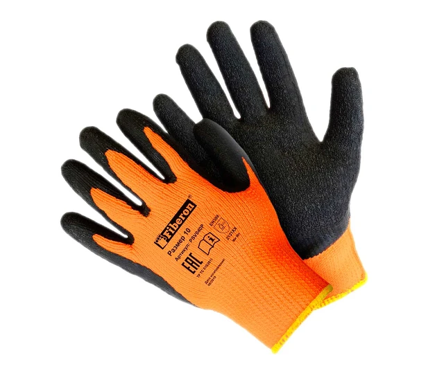 Перчатки акриловые утепленные "Fiberon" со вспененным латексным покрытием 