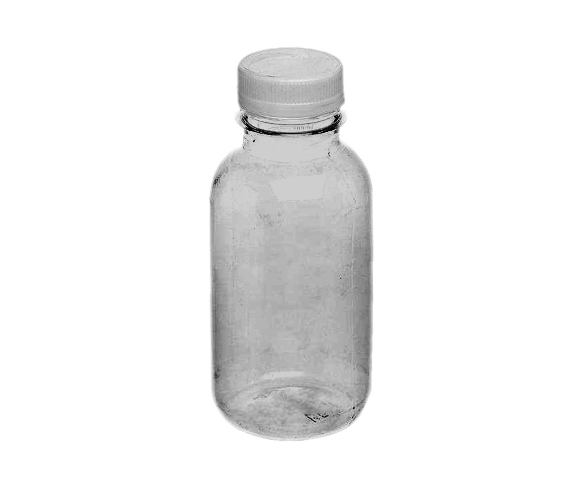 ПЭТ бутылка 300мл прозрачная с белой крышкой
