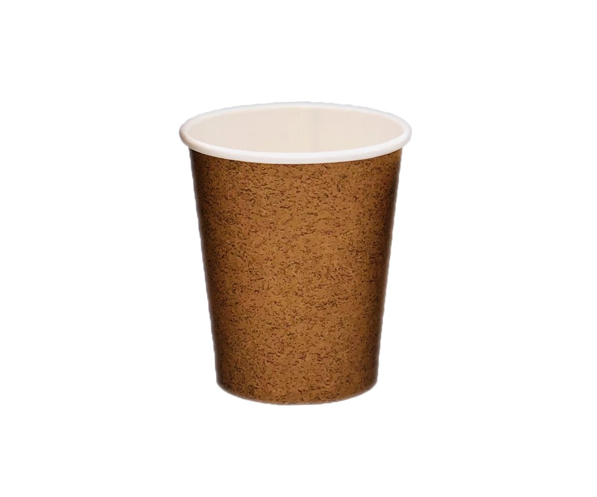 Стакан бумажный "Крафт" 250мл для горячих напитков коричневый 