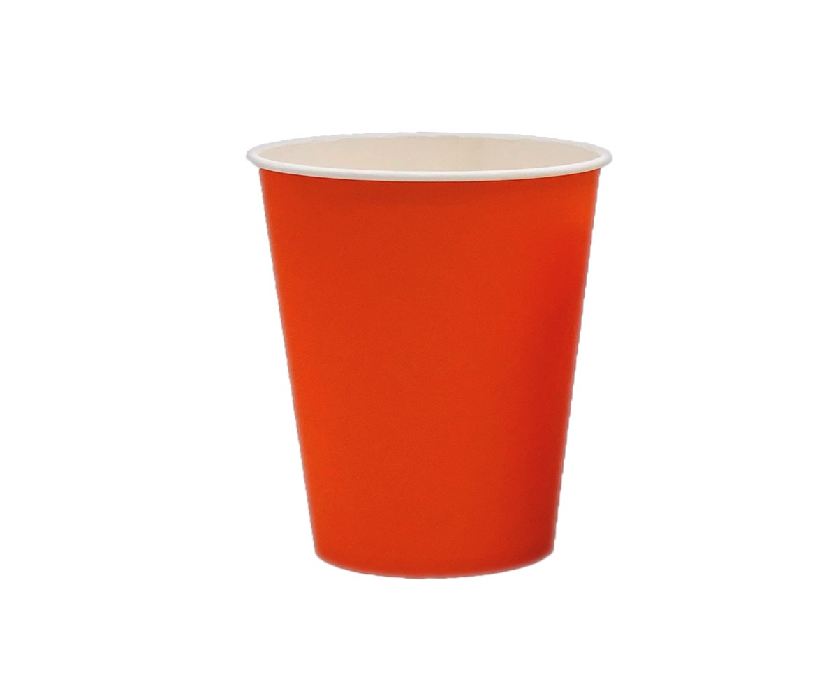 Стакан бумажный "Оранжевый" 250мл для горячих напитков оранжевый 