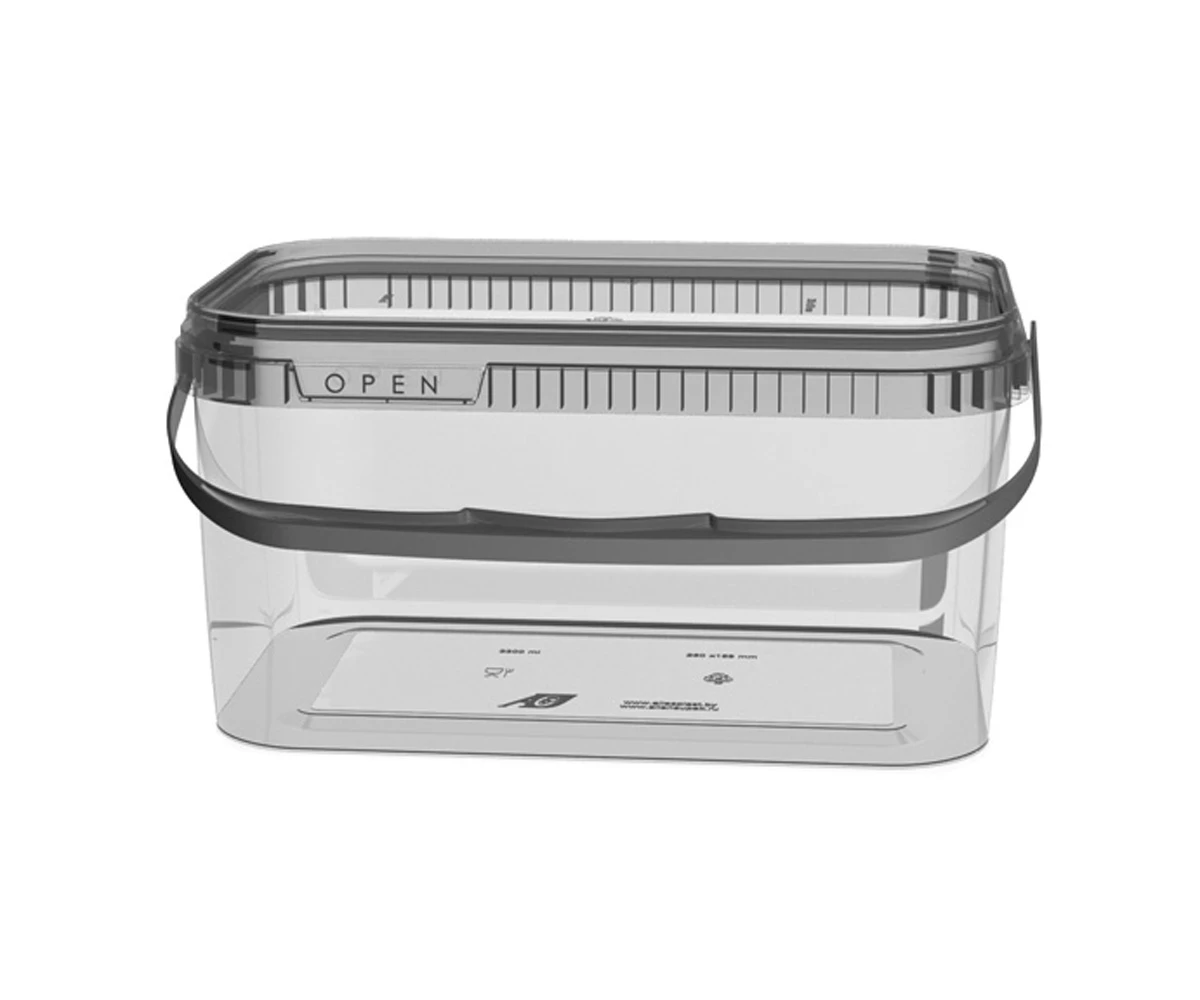 Контейнер пластиковый прямоугольный 3,3л прозрачный
