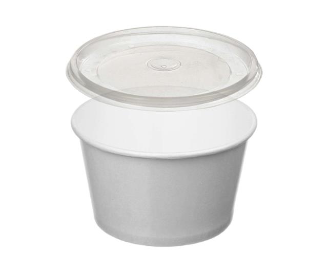 Контейнер бумажный для супа 500мл белый с крышкой