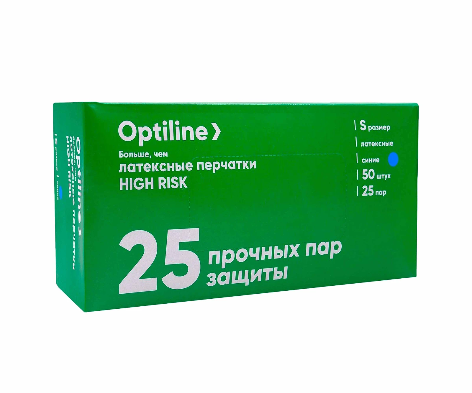 Перчатки латексные "Optiline" прочные размер S 