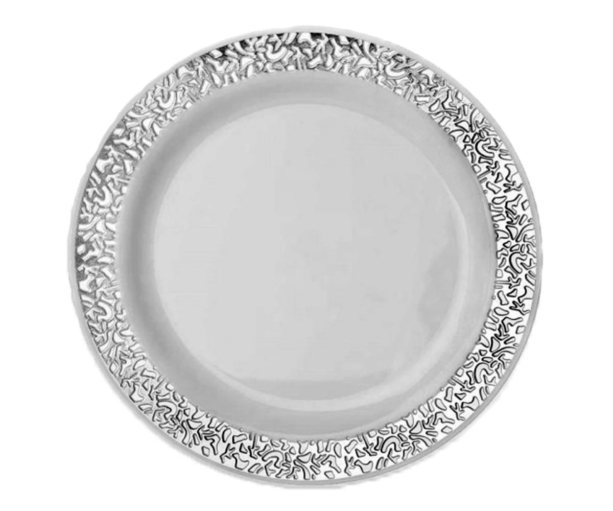 Тарелка диам.230 "Complement" белая с ажурной каймой 