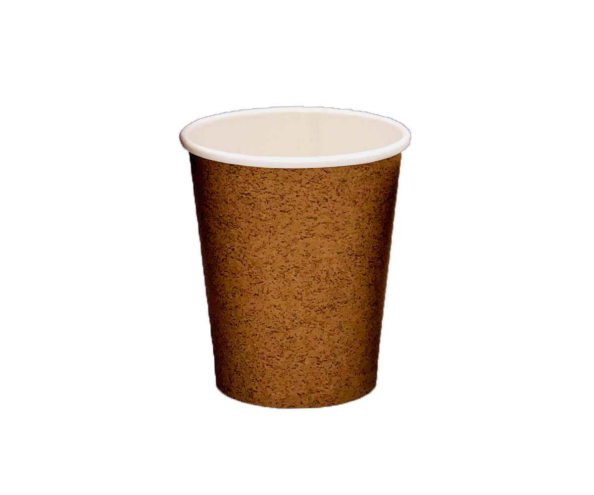 Стакан бумажный "Крафт" 250мл для горячих напитков коричневый 