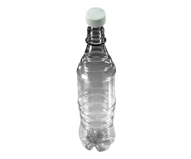 ПЭТ бутылка 500мл прозрачная с крышкой