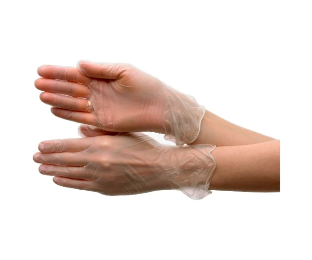 Перчатки виниловые "Optiline" без напыления 