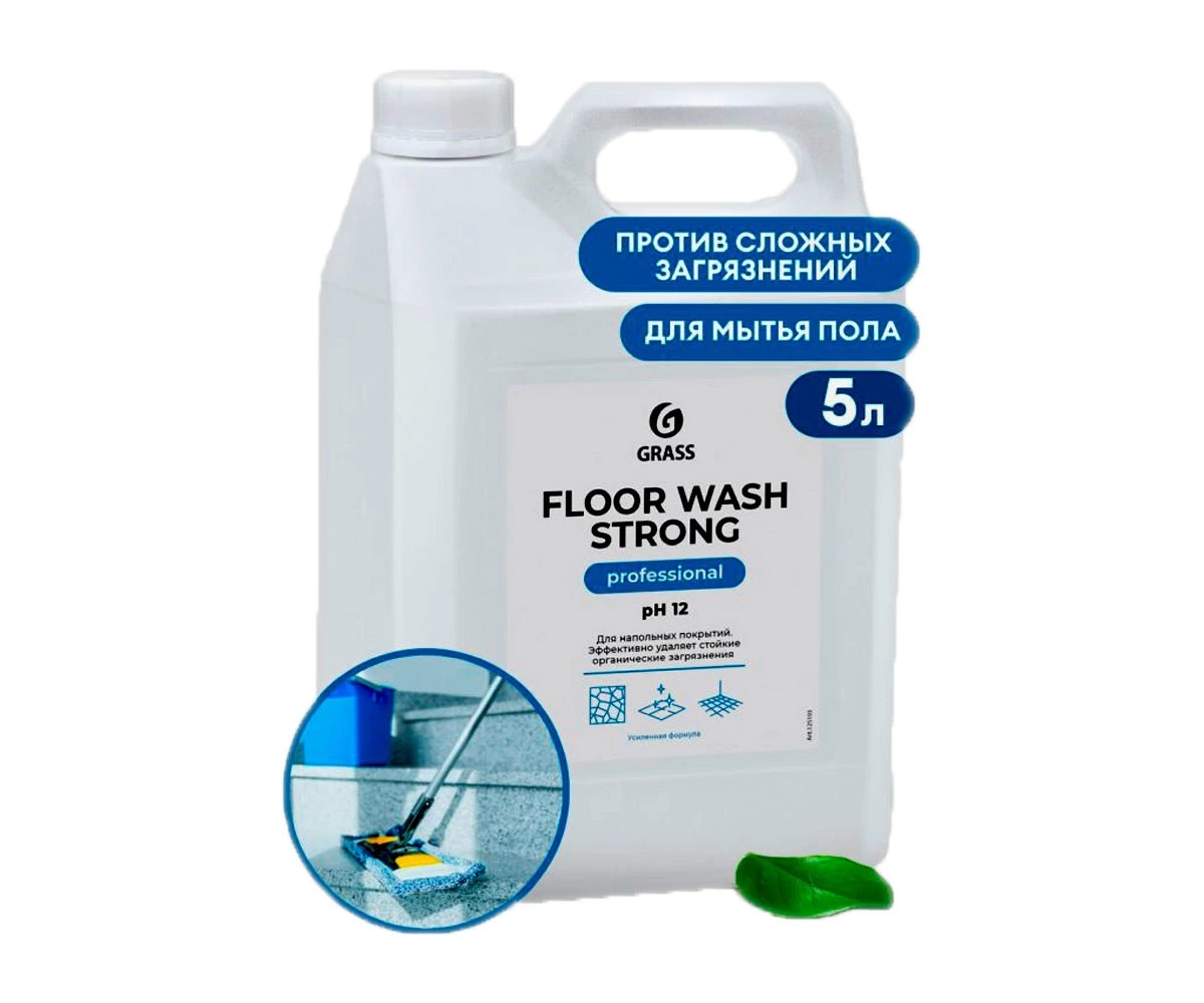 Средство для мытья полов "Grass Floor Wash Strong" 5,6л щелочное 