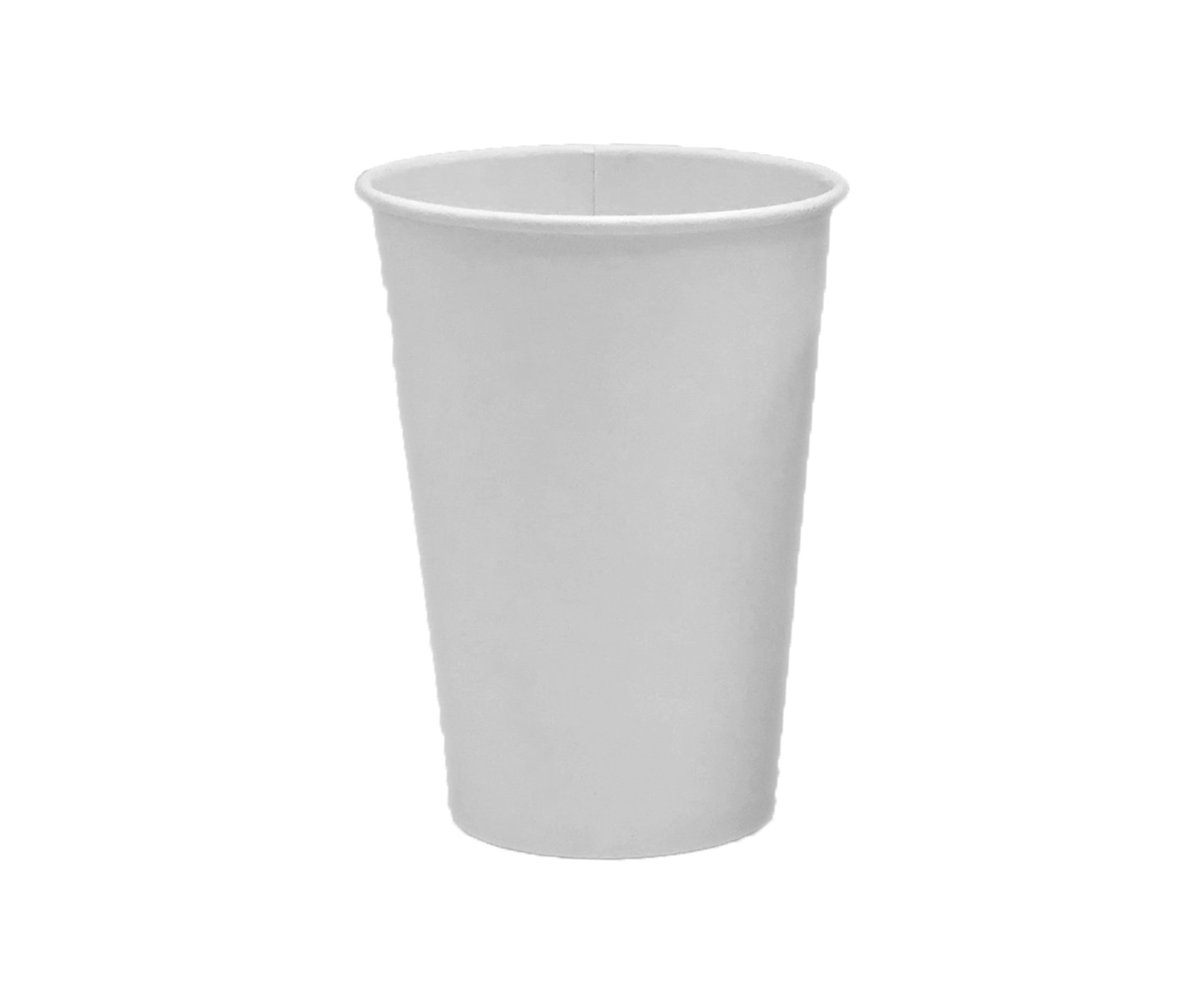 Стакан бумажный "Белый" 400мл для горячих напитков белый 
