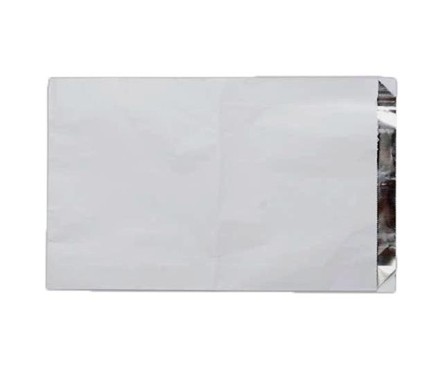 Пакет для кур бумажный 20х5х33см фольгированный белый