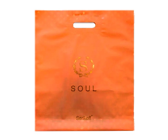Пакет ПВД "Soul бежевый Serikoff" 40х47см с пробивными ручками 