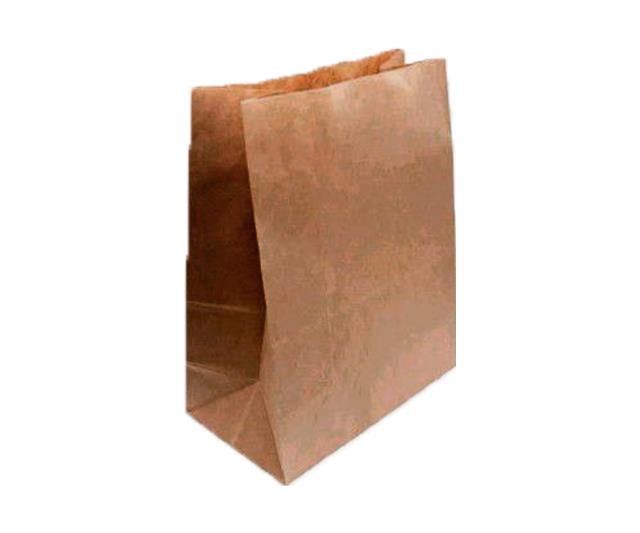 Пакет бумажный 26х14х35см "на вынос" коричневый (Артпласт)