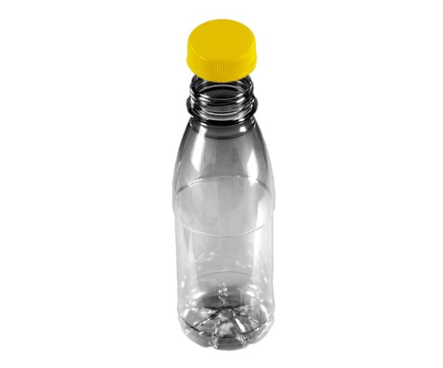 ПЭТ бутылка "Молочная" 450мл прозрачная с крышкой 