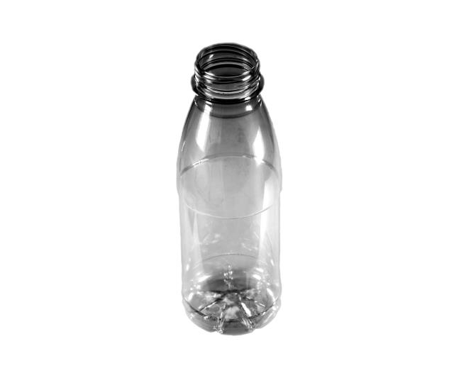 ПЭТ бутылка "Молочная" 450мл прозрачная с крышкой 