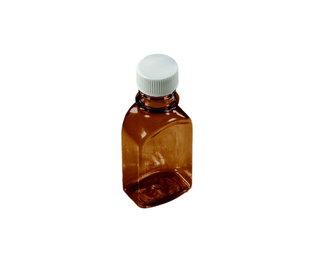 ПЭТ бутылка "Фляжка" 110мл коричневая с крышкой (Сиб-Пресс)