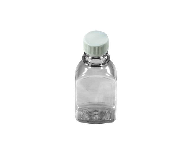 ПЭТ бутылка "Фляжка" 110мл прозрачная с крышкой 