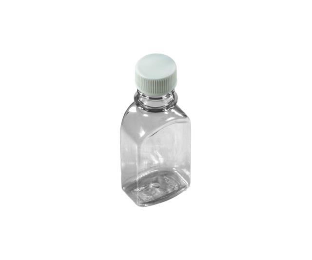 ПЭТ бутылка "Фляжка" 110мл прозрачная с крышкой 