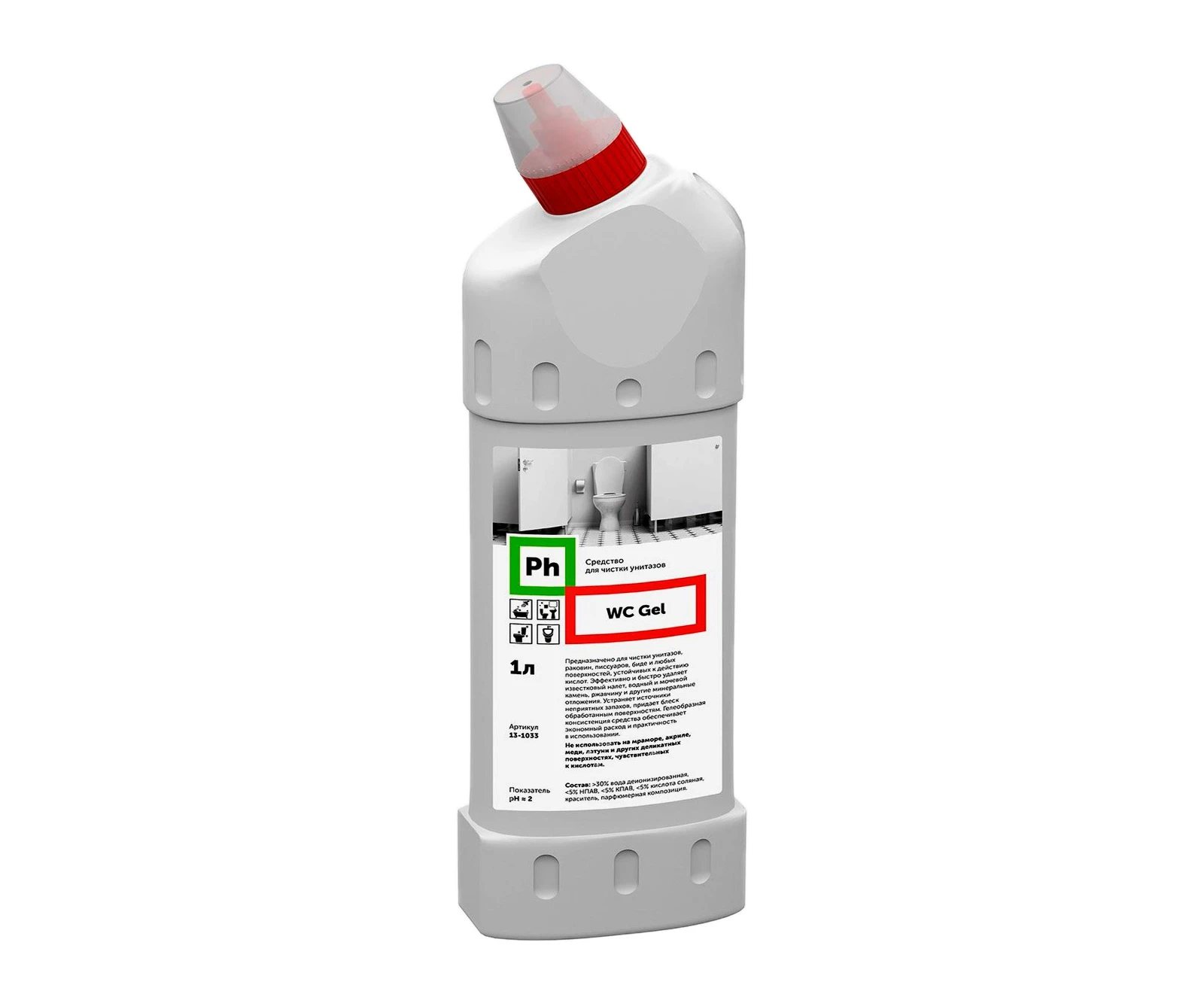 Средство для чистки унитазов "Ph WC Gel" 1,0л 
