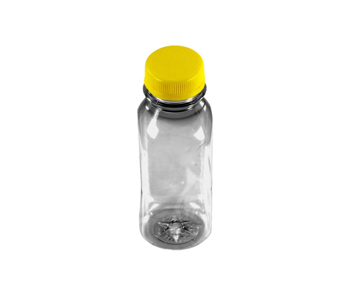 ПЭТ бутылка "Квадратная" 250мл прозрачная с крышкой (Сиб-Пресс)