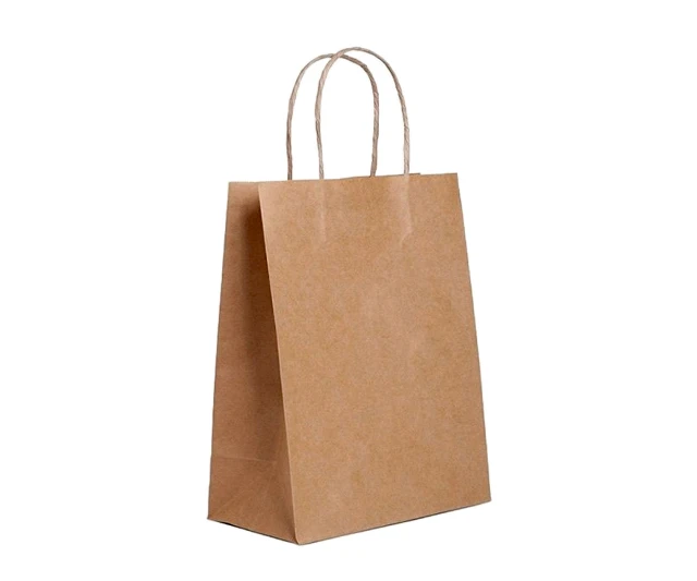 Пакет-сумка с кручеными ручками 220+120х280мм крафт