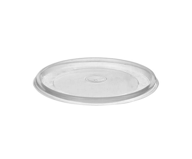 Крышка к контейнеру бумажному для супа 500мл прозрачная (Оптиком)