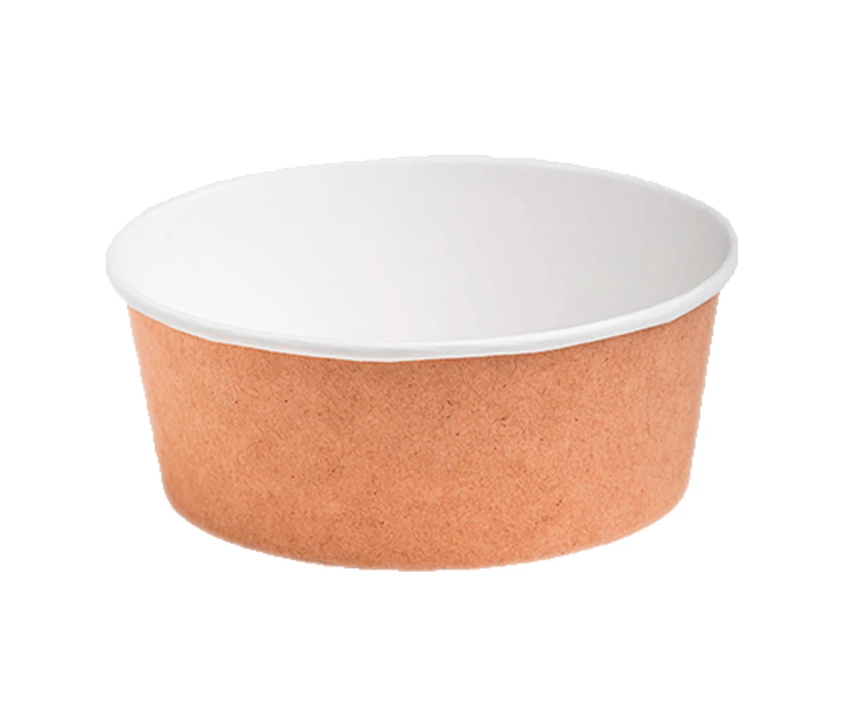 Контейнер круглый картонный "OSQ ROUND BOWL 750" коричневый крафт