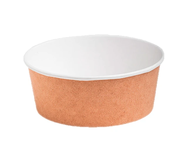 Контейнер круглый картонный "OSQ ROUND BOWL 750" коричневый крафт 
