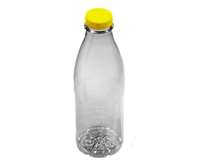 ПЭТ бутылка "Молочная" 900мл прозрачная с крышкой 