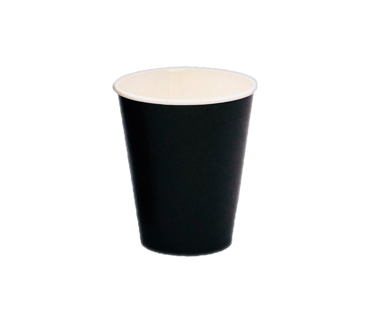 Стакан бумажный "Черный" 250мл для горячих напитков черный 